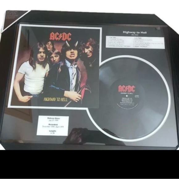AC/DC | Wall Decor | Highway To Hell Acdc 979 Framed Vinyl Record Wall ...